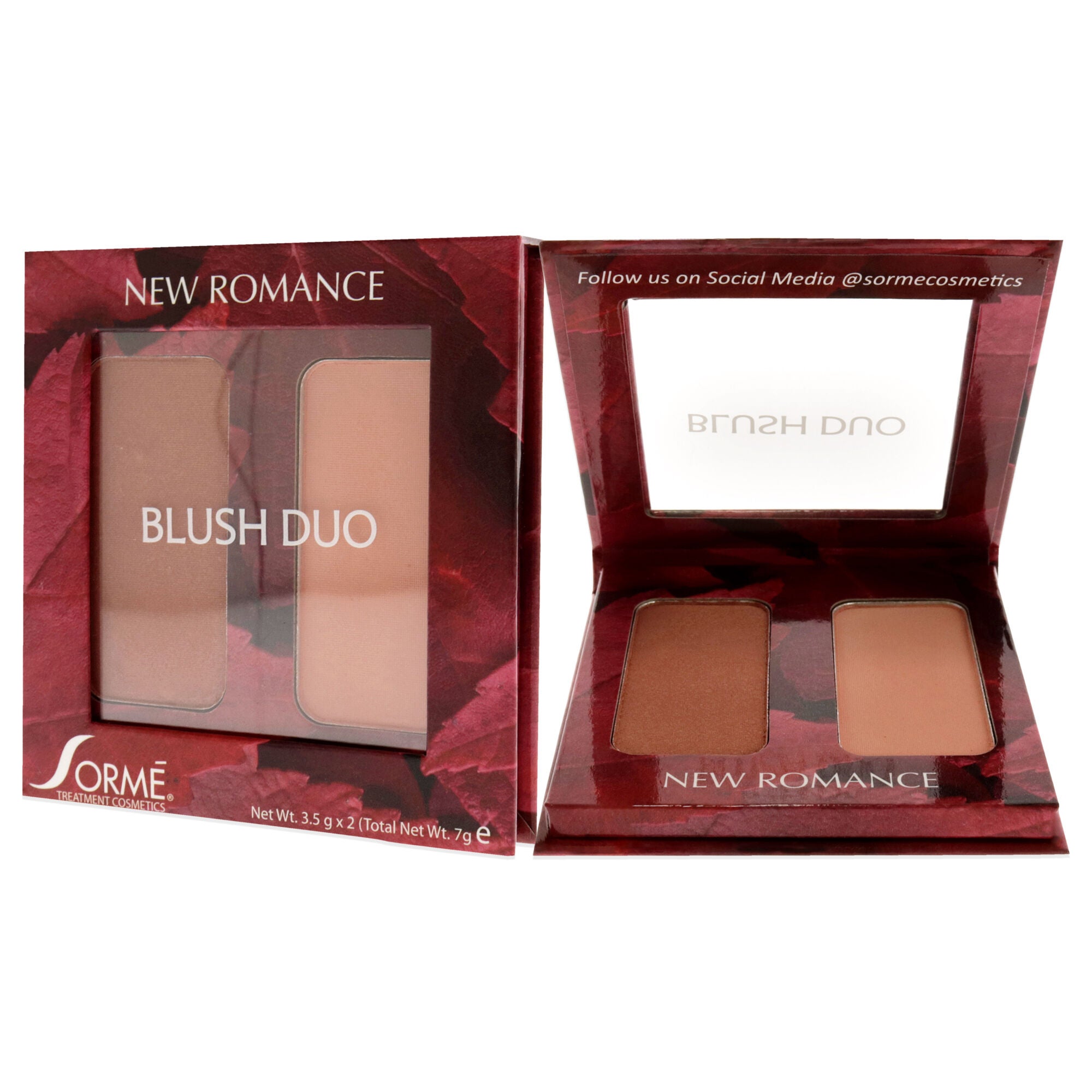 Blush Duo Compacts - New Romance by Sorme Cosmetics for Women - 2 x 0.12 oz Blush, See Description, alternate image number 3