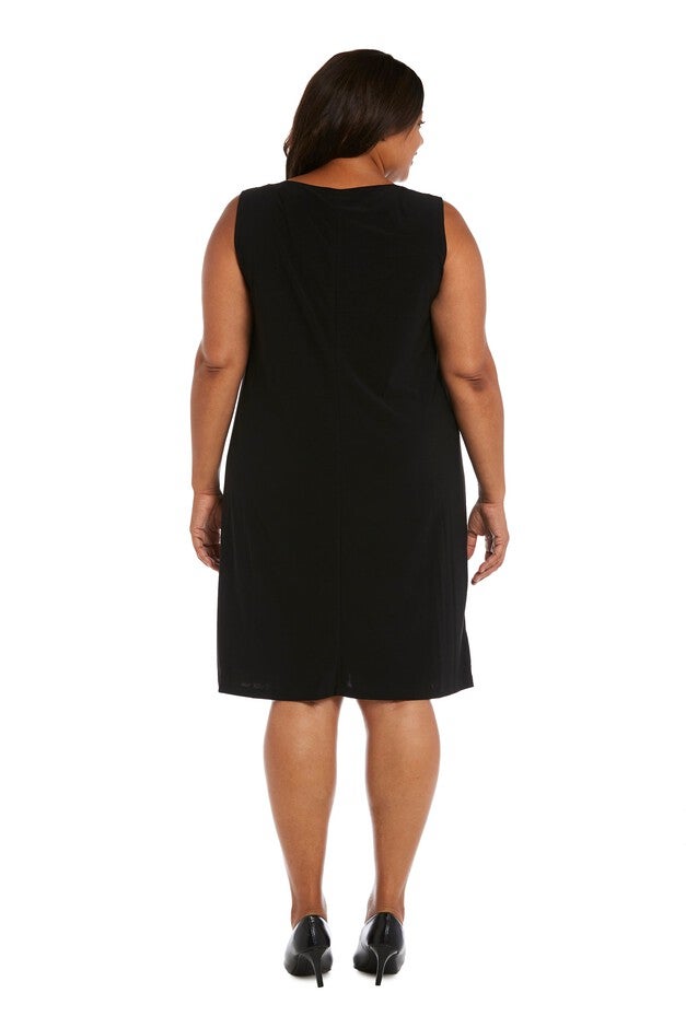Two-Piece Puff Print Jacket Dress - Plus, , alternate image number null