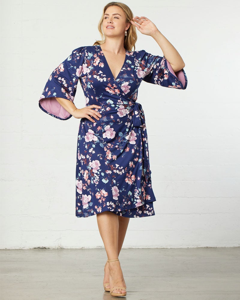 Gemini Wrap Dress, Evening Rose Garden, alternate image number 2
