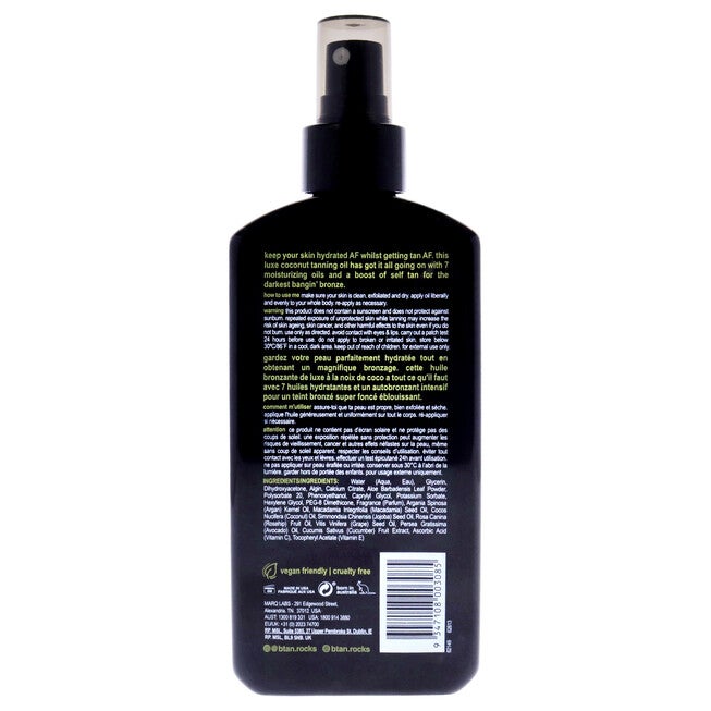 Tanned AF Intensifier Dry Tanning Oil by B.Tan for Unisex - 8 oz Sunscreen, , alternate image number null