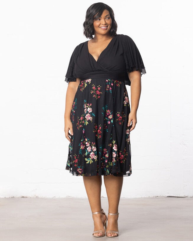 lillian embroidered cocktail dress product info and reviews Lillian Embroidered Cocktail Dress