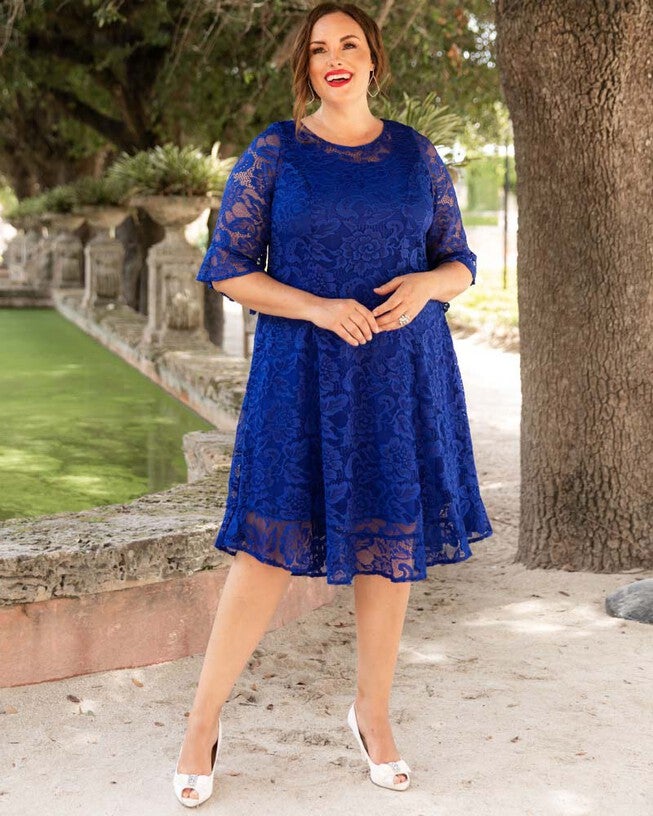 Livi Lace Dress, Sapphire, hi-res image number 0