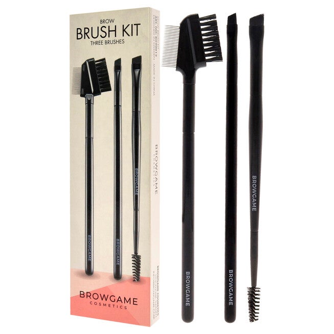Brow Brush Kit by Browgame for Women - 3 Pc Set, , alternate image number 6