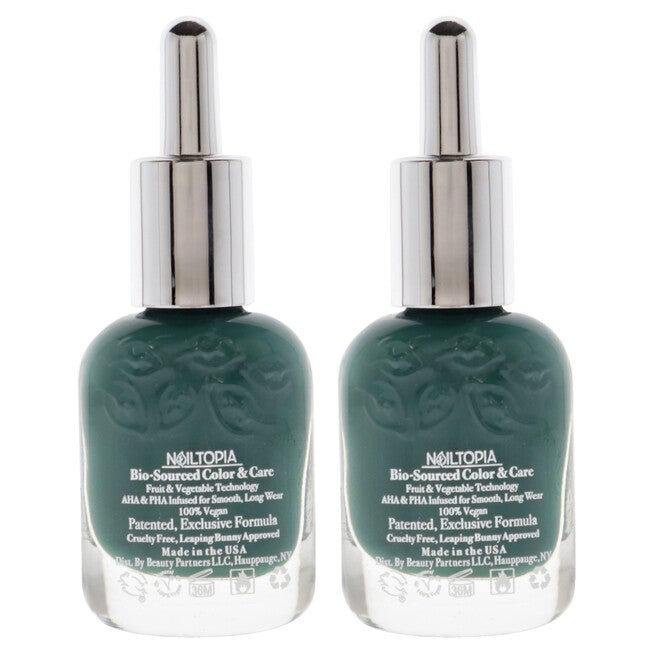 Bio-Sourced Chip Free Nail Lacquer - Seas the Day by Nailtopia for Women - 0.41 oz Nail Polish - Pack of 2, NA, alternate image number null