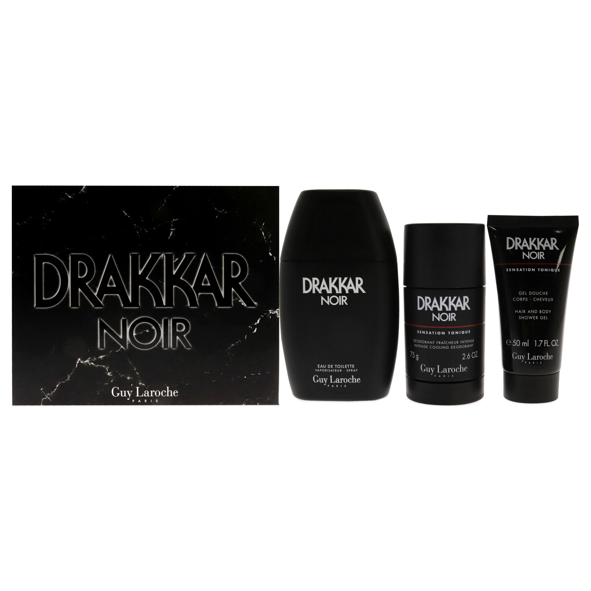 Drakkar Noir by Guy Laroche for Men - 3 Pc Gift Set 3.4oz EDT Spray, 2.6oz Deodorant Stick, 1.7oz Shower Gel, , alternate image number 5