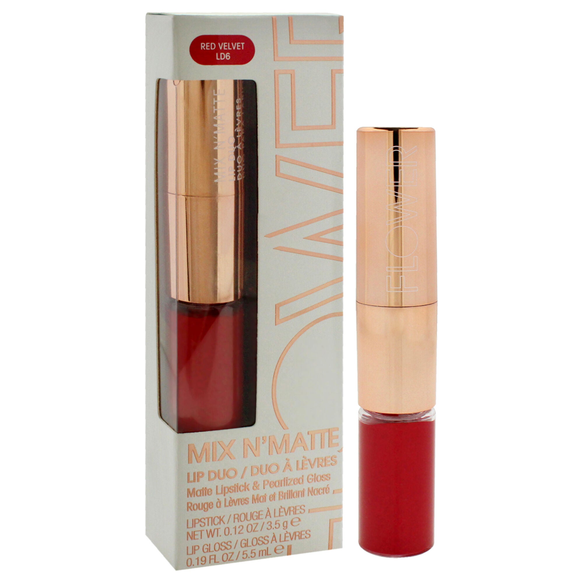Mix N Matte Lip Duo - LD6 Red Velvet by Flower Beauty for Women - 1 Pc 0.12 oz Lipstick, 0.19 oz Lip Gloss, See Description, alternate image number 2
