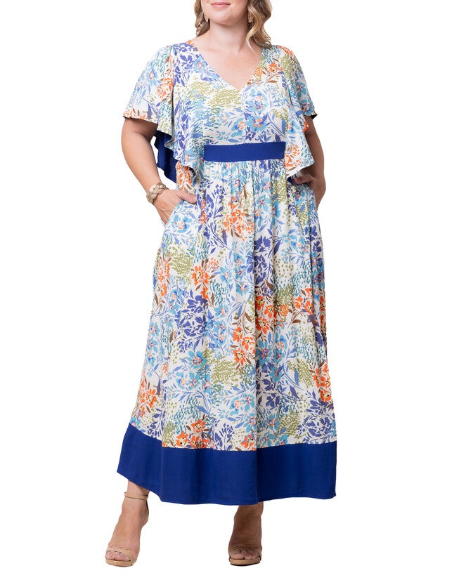 Mediterranean Breeze Boho Maxi Dress | Woman Within Mediterranean Breeze Boho Maxi Dress | Woman Within