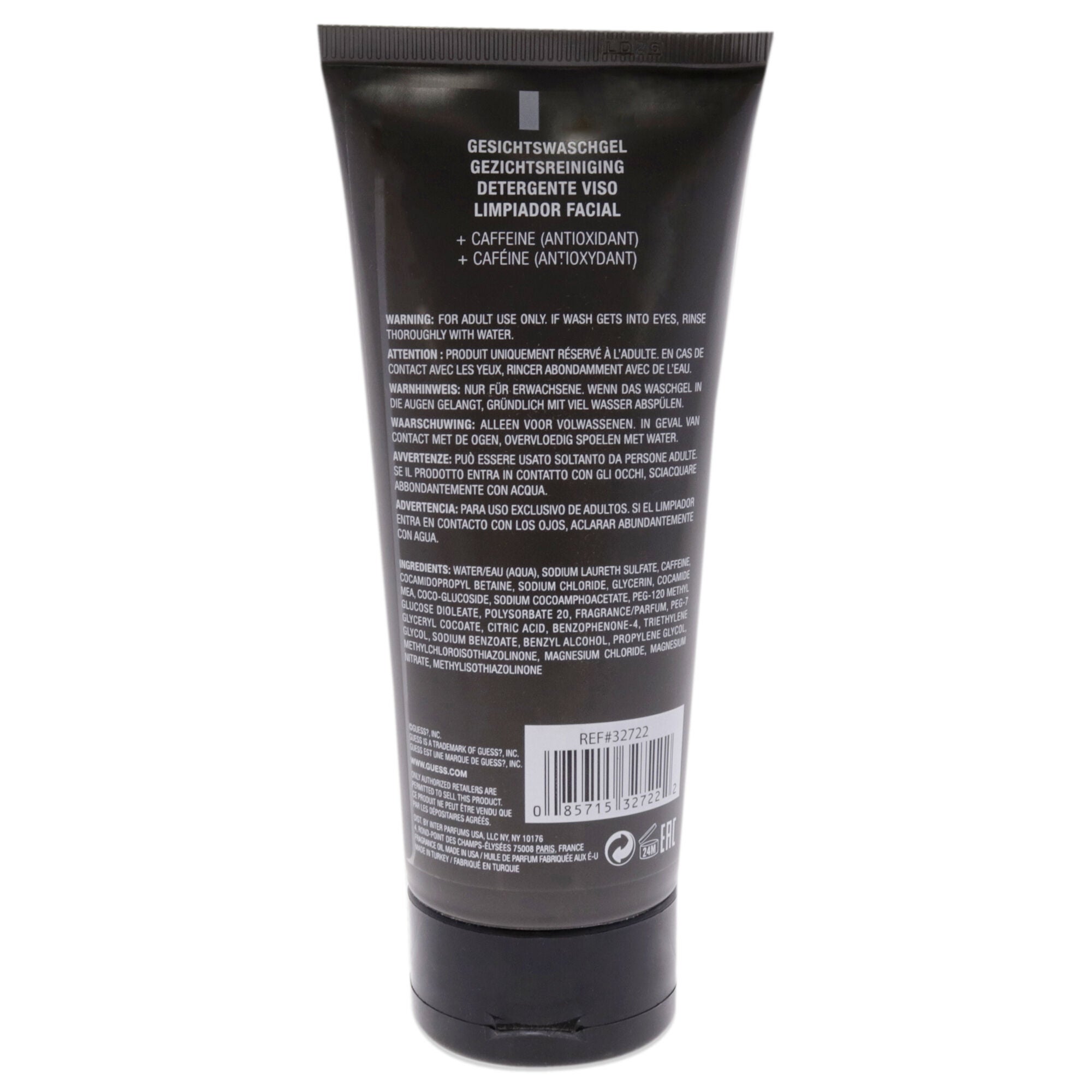 Guess Effect Clean Rejuvenating Face Wash by Guess for Men - 6.7 oz Face Wash, White, alternate image number 1