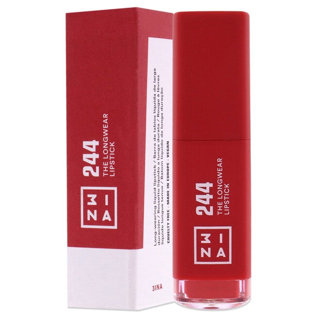 The Longwear Lipstick - 244 Red by 3INA for Women - 0.20 oz Lipstick, , alternate image number 7