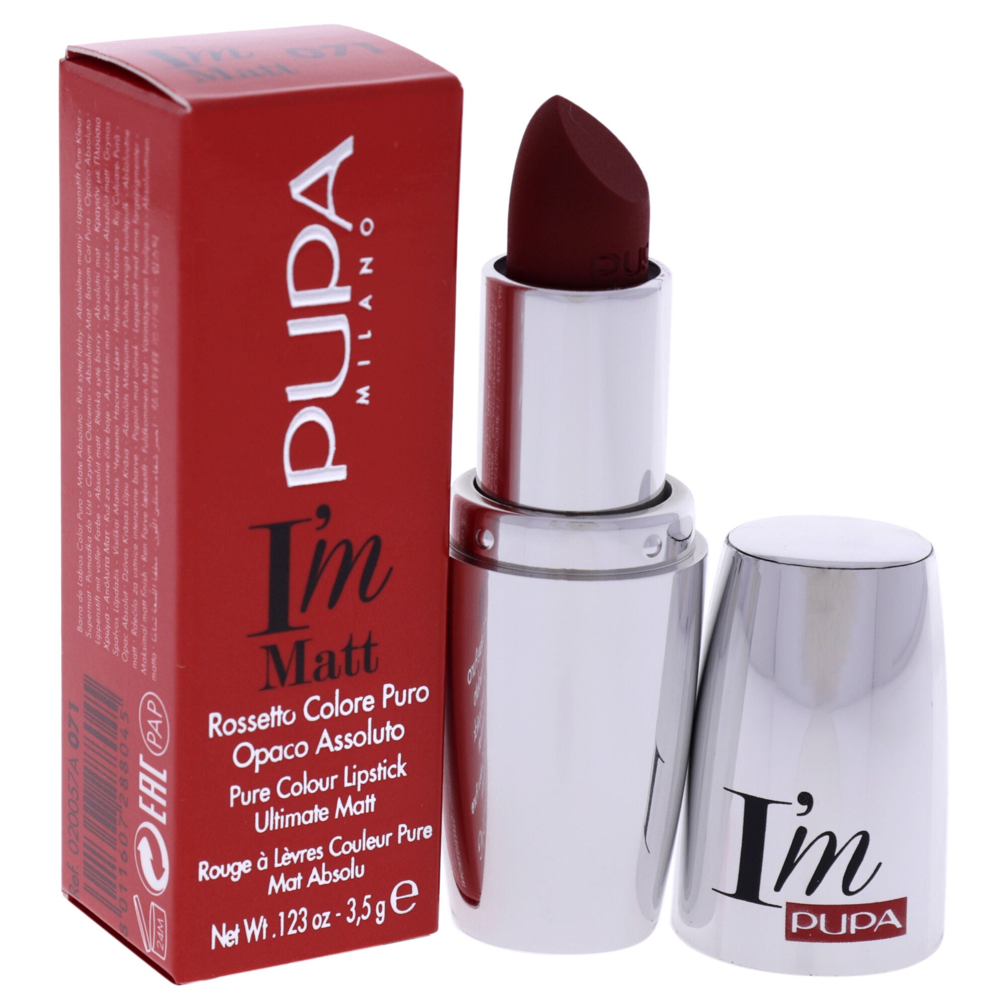 I Am Matt Pure Colour Lipstick - 071 True Red by Pupa Milano for Women - 0.123 oz Lipstick, , alternate image number 6