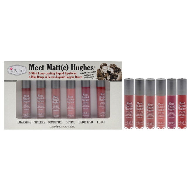 Meet Matte Hughes Mini Long-Lasting Liquid Lipsticks Set by the Balm for Women - 6 Pc Set 0.04oz, NA, hi-res image number null