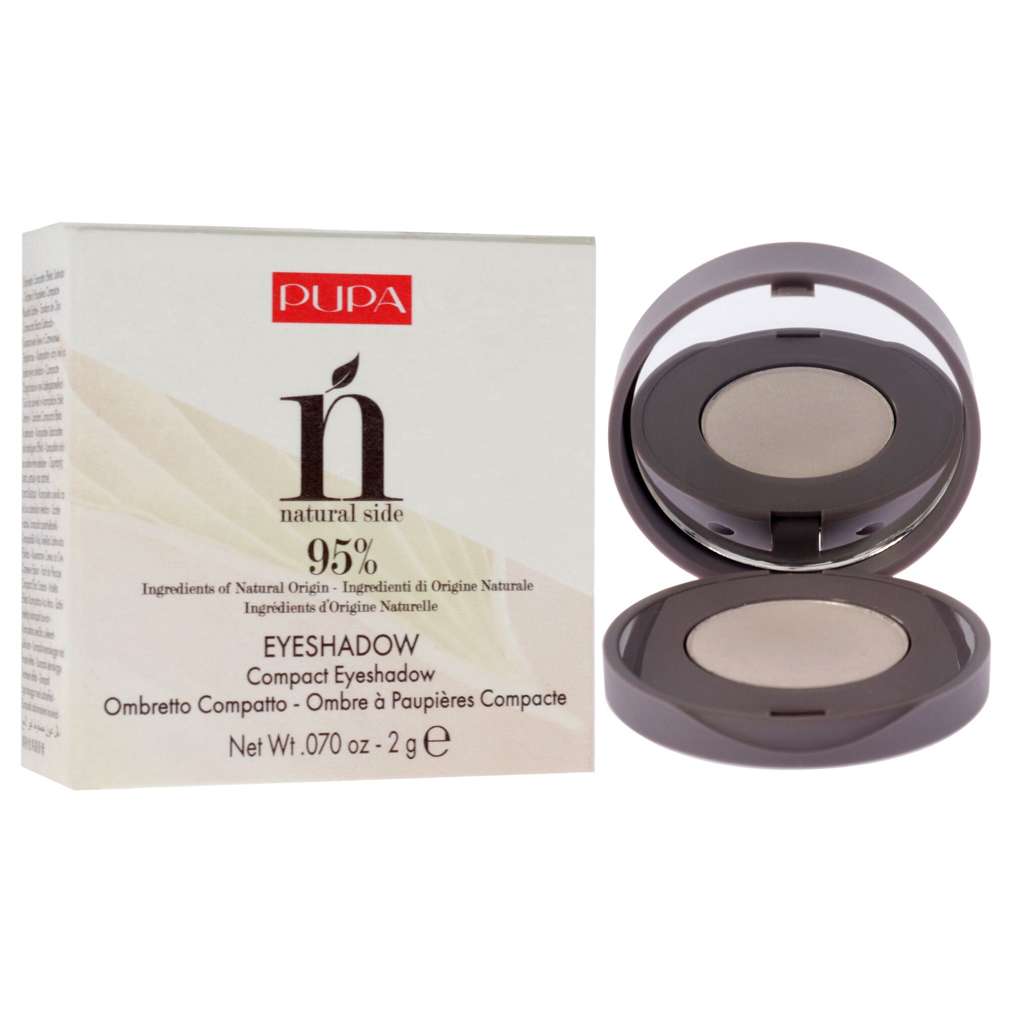 Natural Side Compact Eyeshadow - 003 Silky White by Pupa Milano for Women - 0.07 oz Eye Shadow, , alternate image number 6