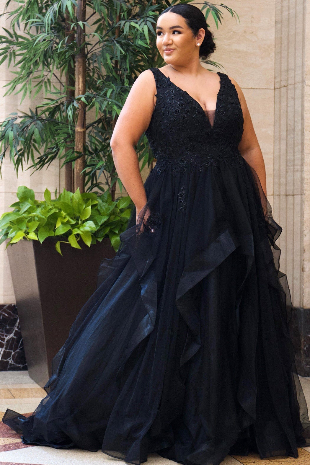 Genevieve Wedding Dress, Black / Black, hi-res image number 0
