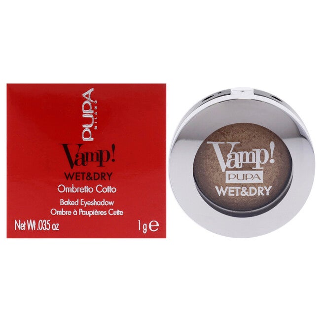 Vamp! Wet and Dry Baked Eyeshadow - 101 Precious Gold by Pupa Milano for Women - 0.035 oz Eye Shadow, See Description, hi-res image number 0