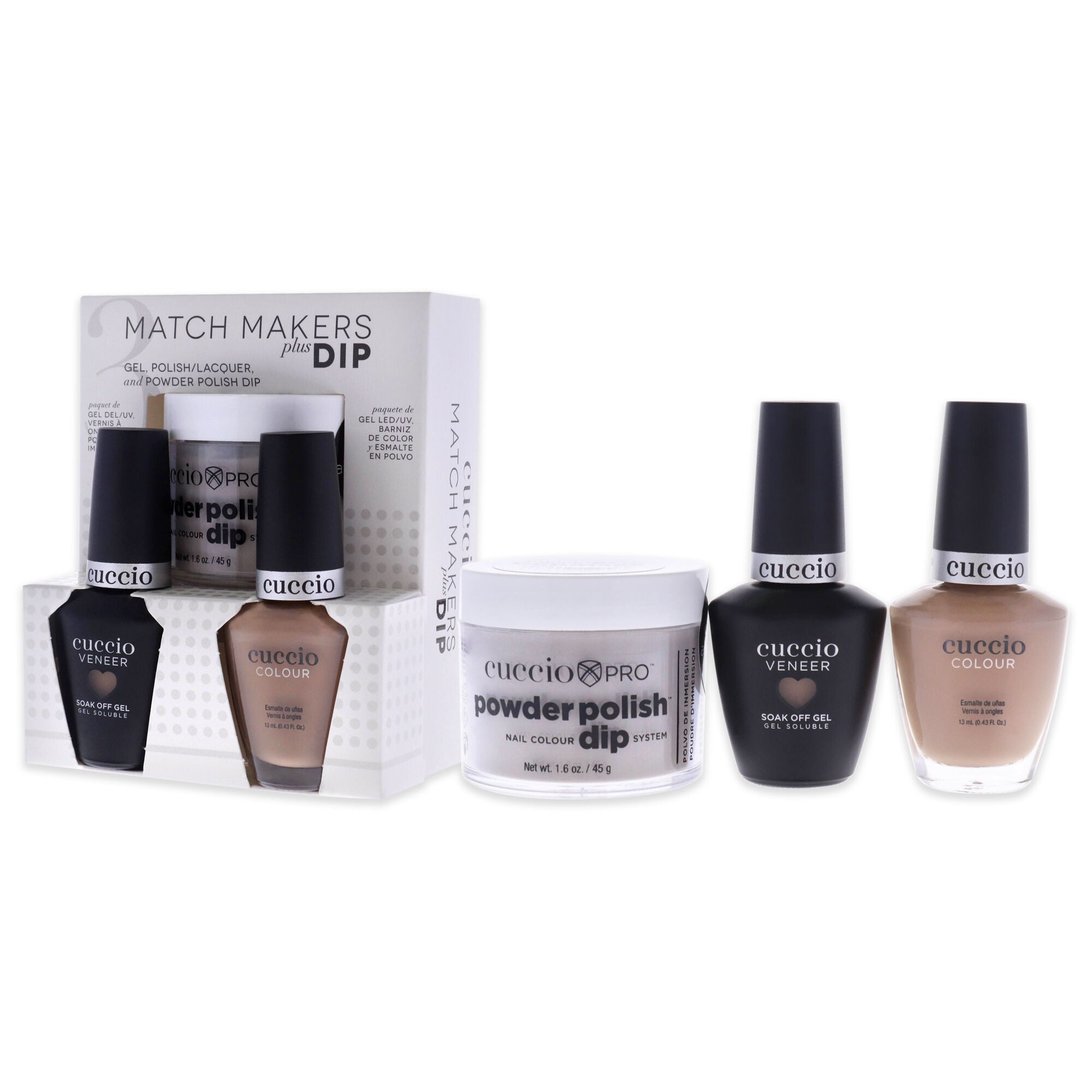 Match Makers Plus Dip - See You Latte by Cuccio Colour for Women - 3 Pc 1.6oz Pro Powder Polish Dip System, 0.44oz Veneer Soak Off Gel, 0.43oz Colour Nail Polish, , alternate image number 7