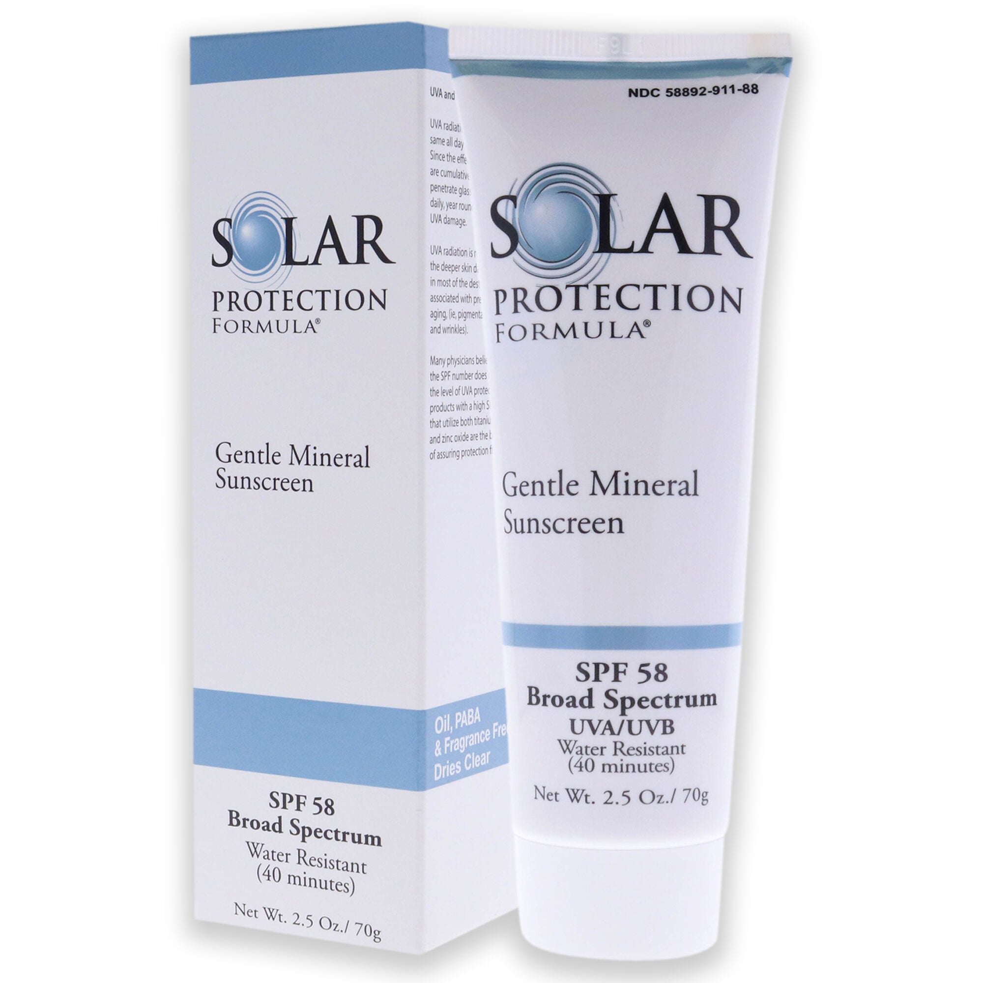 Solar Protection Formula Gentle Mineral Sunscreen SPF 58 by Tizo for Unisex - 2.5 oz Sunscreen, See Description, alternate image number 3