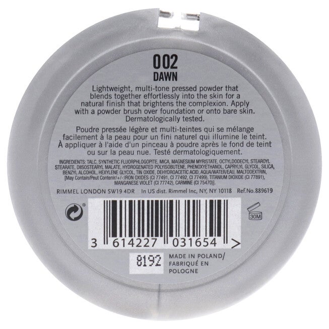 Lasting Finish Breathable Finishing Powder - 002 Dawn by Rimmel London for Women - 0.31 oz Powder, See Description, alternate image number 2