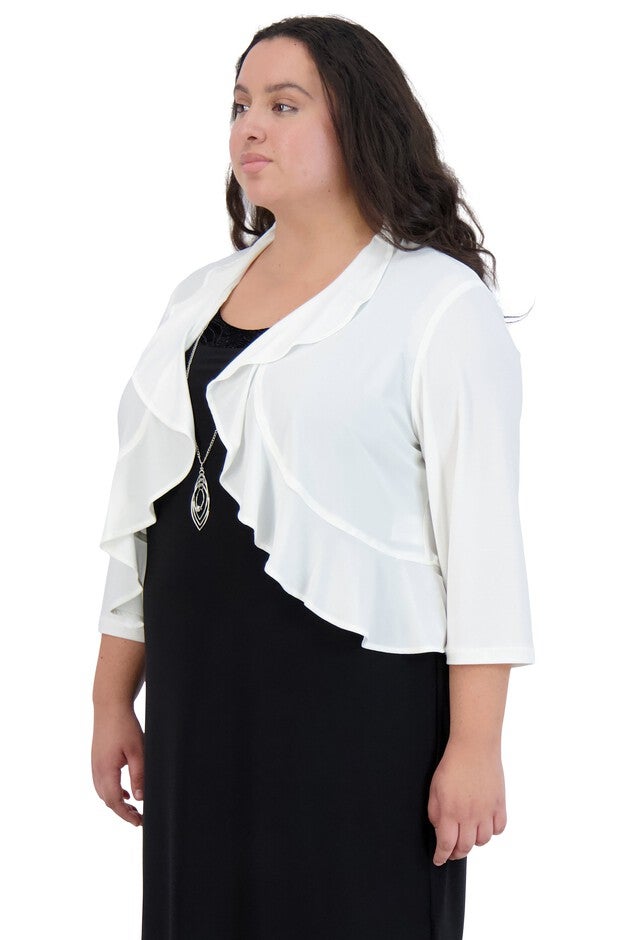 Ruffle Jacket, Ivory, hi-res image number null