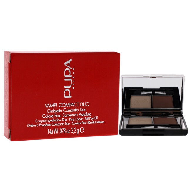 Vamp! Compact Duo Eyeshadow - 005 Milk Chocolate by Pupa Milano for Women - 0.078 oz Eye Shadow, NA, alternate image number null