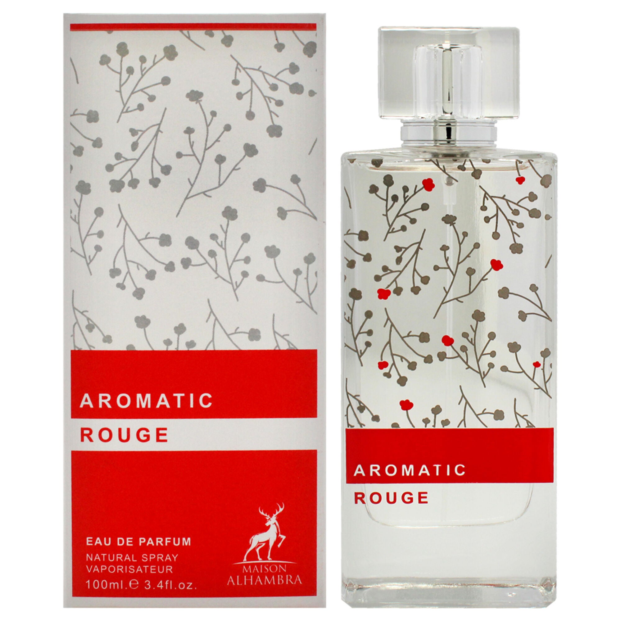 Aromatic Rouge by Maison Alhambra for Women - 3.4 oz EDP Spray, Clear, hi-res image number 0