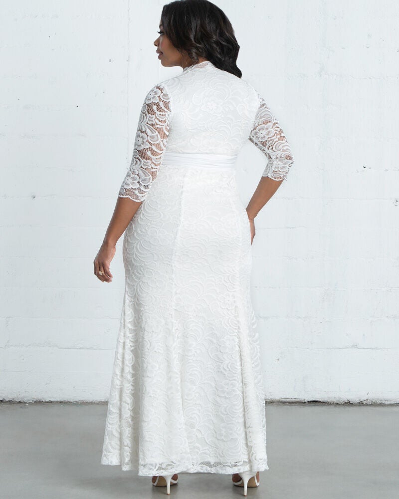 Amour Lace Wedding Gown, IvoryCream, alternate image number 1