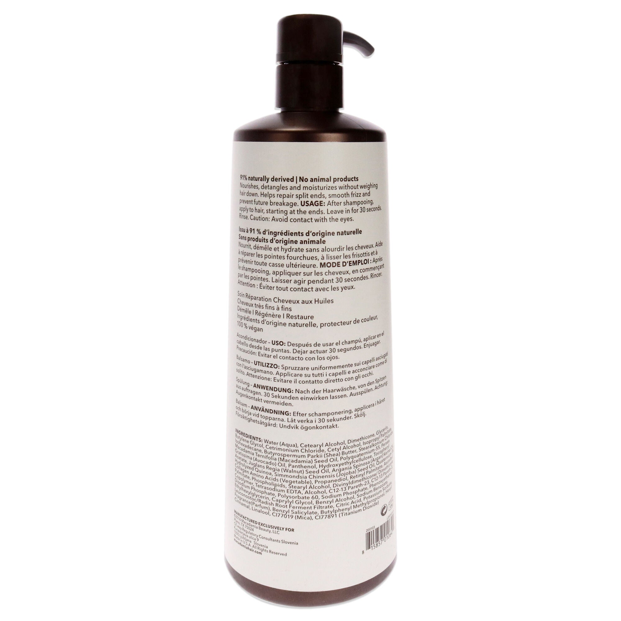 Weightless Moisture Conditioner by Macadamia Oil for Unisex - 33.8 oz Conditioner, , alternate image number 4