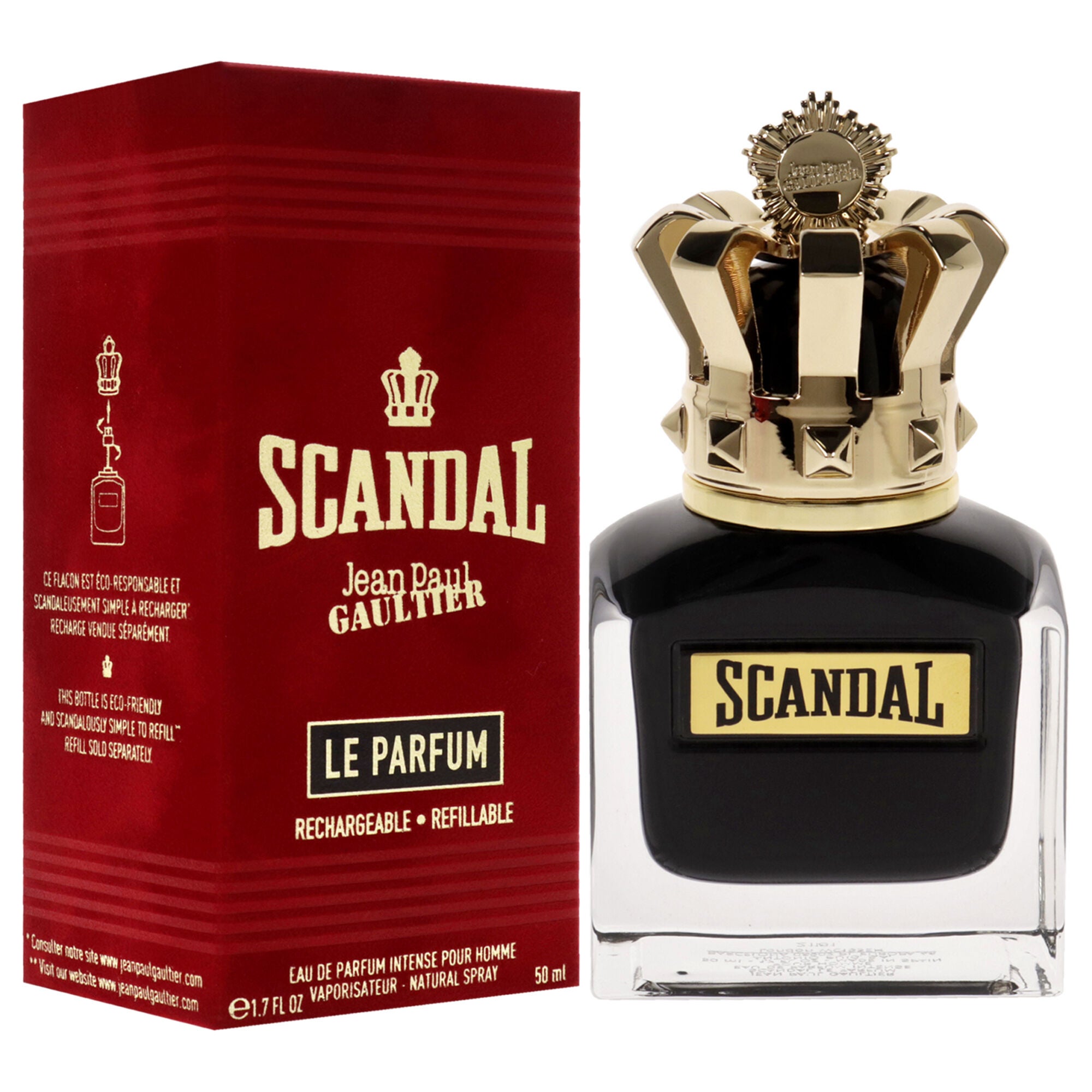 Scandal Le Parfum by Jean Paul Gaultier for Men - 1.7 oz EDP Intense Spray (Refillable), See Description, alternate image number 1