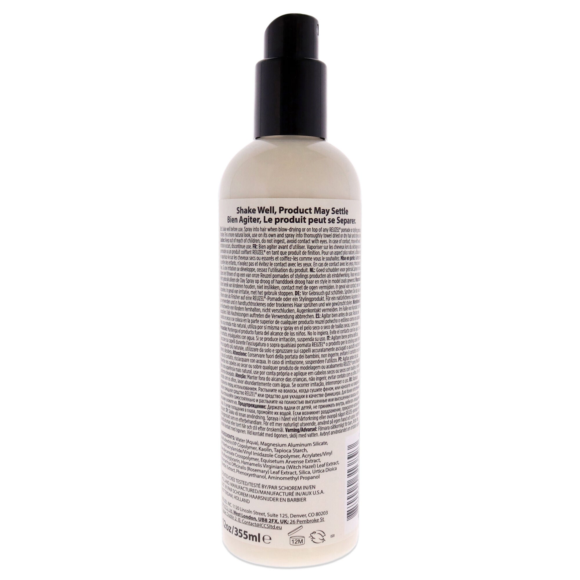 Clay Spray by Reuzel for Men - 12 oz Hair Spray, See Description, alternate image number 1