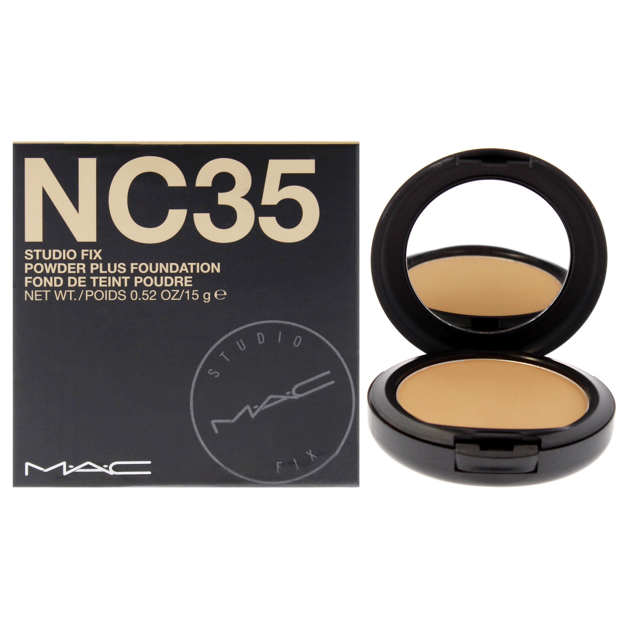 Studio Fix Powder Plus Foundation - NC35 by MAC for Women - 0.52 oz Foundation, See Description, hi-res image number 0