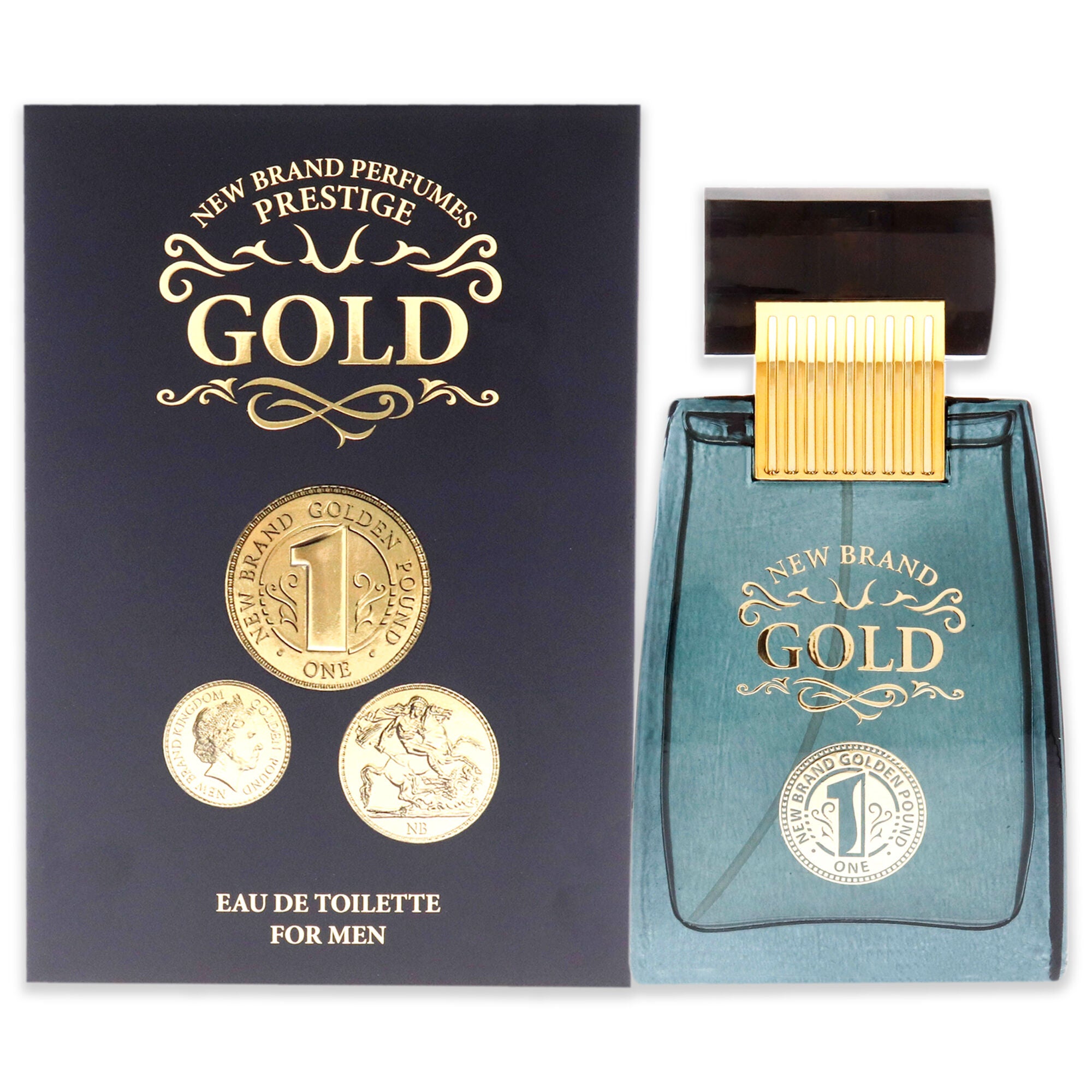 Gold by New Brand for Men - 3.3 oz EDT Spray, See Description, hi-res image number 0