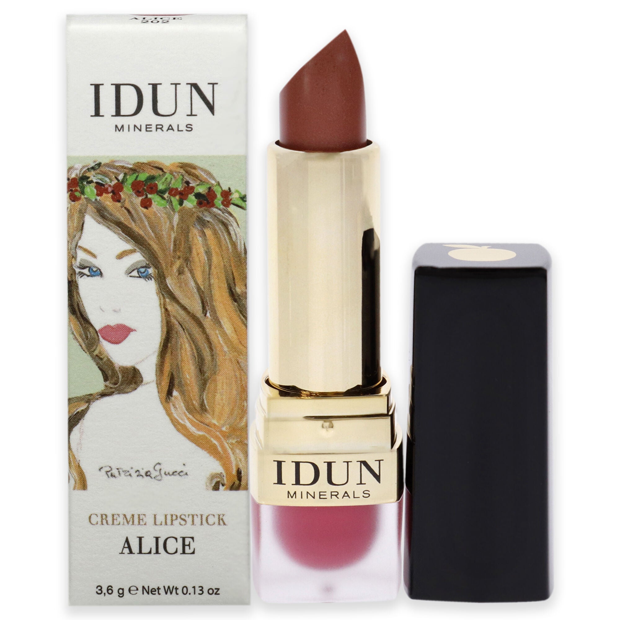 Creme Lipstick - 202 Alice by Idun Minerals for Women - 0.13 oz Lipstick, See Description, hi-res image number 0