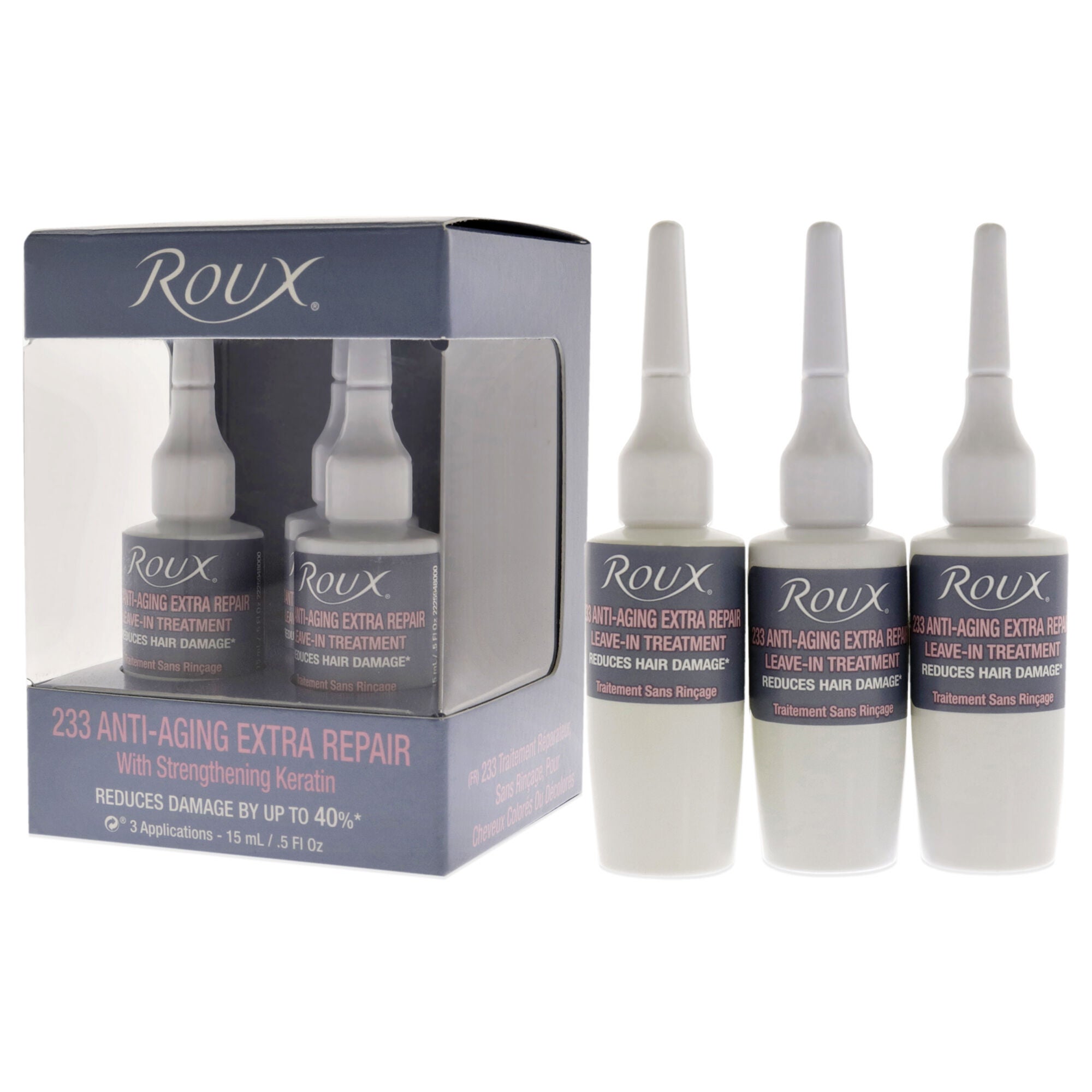 Anti-Aging Extra Repair Leave-In Treatment - 233 by Roux for Unisex - 3 x 0.5 oz Treatment, , alternate image number 7