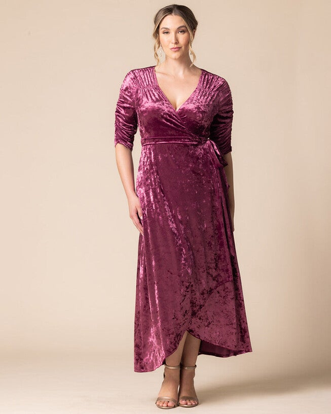 Cara Velvet Wrap Dress | Woman Within Cara Velvet Wrap Dress | Woman Within