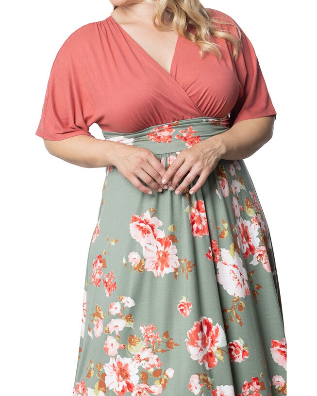HAVANA COLOR BLOCK MAXI DRESS, , alternate image number null