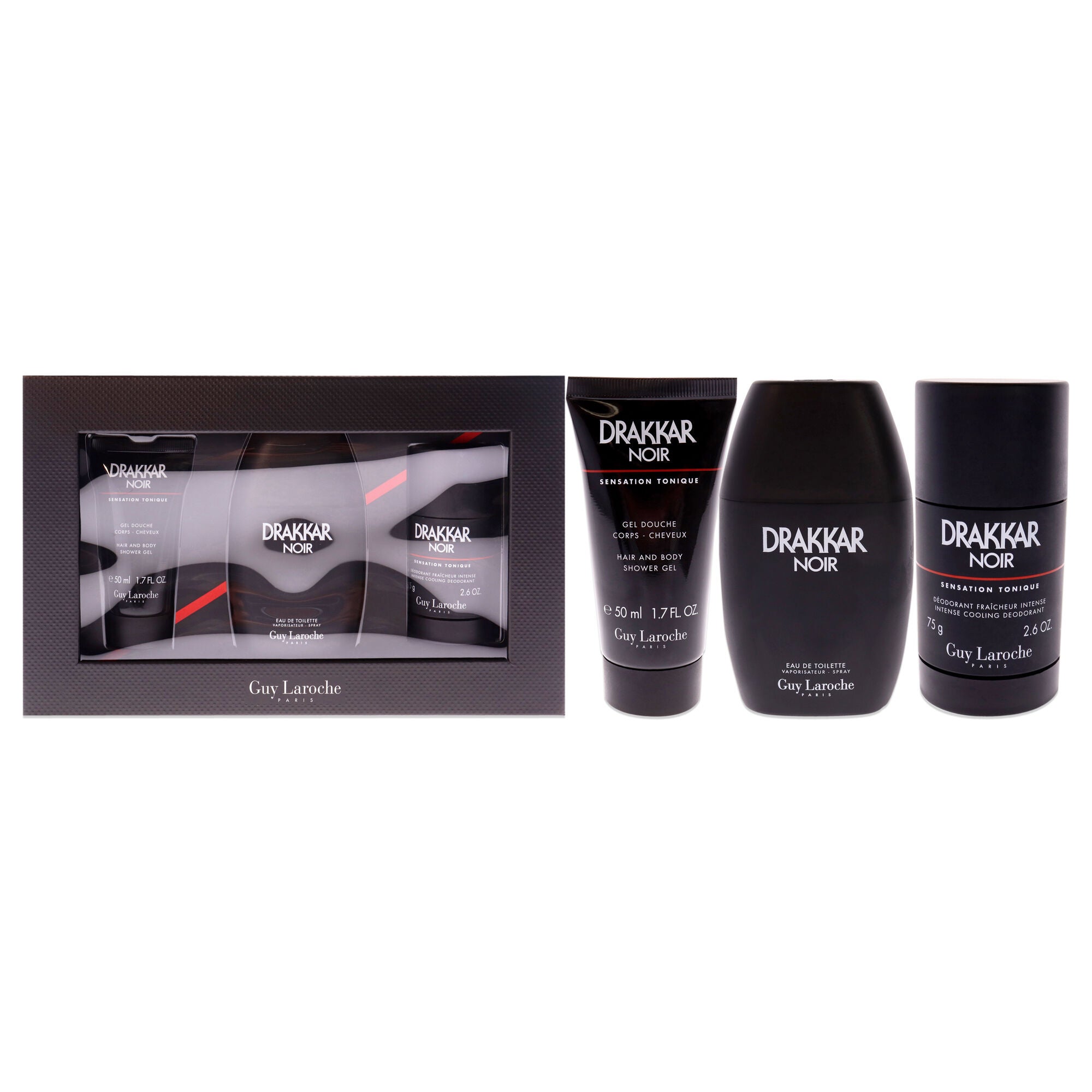 Drakkar Noir by Guy Laroche for Men - 3 Pc Gift Set 2021 - 3.4oz EDT Spray, 2.6oz Deodorant Stick, 1.7oz Shower Gel, , alternate image number 5