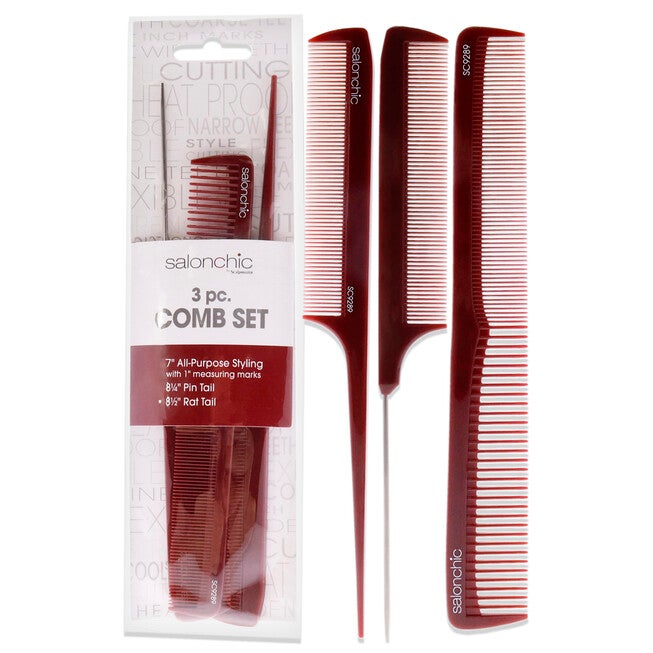 SalonChic Comb Set by SalonChic for Unisex - 3 Pc Comb, NA, hi-res image number null
