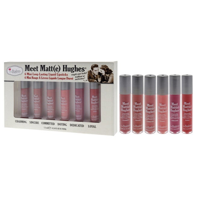 Meet Matte Hughes Mini Long-Lasting Liquid Lipsticks Set by the Balm for Women - 6 Pc Set 0.04oz, NA, alternate image number null