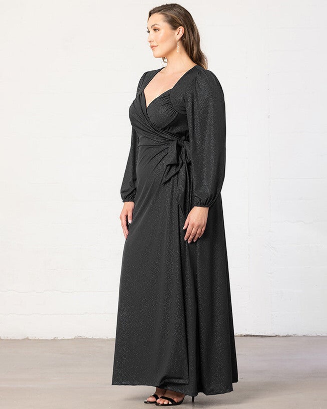 Modern Muse Wrap Gown, Imperial Plum, alternate image number 1