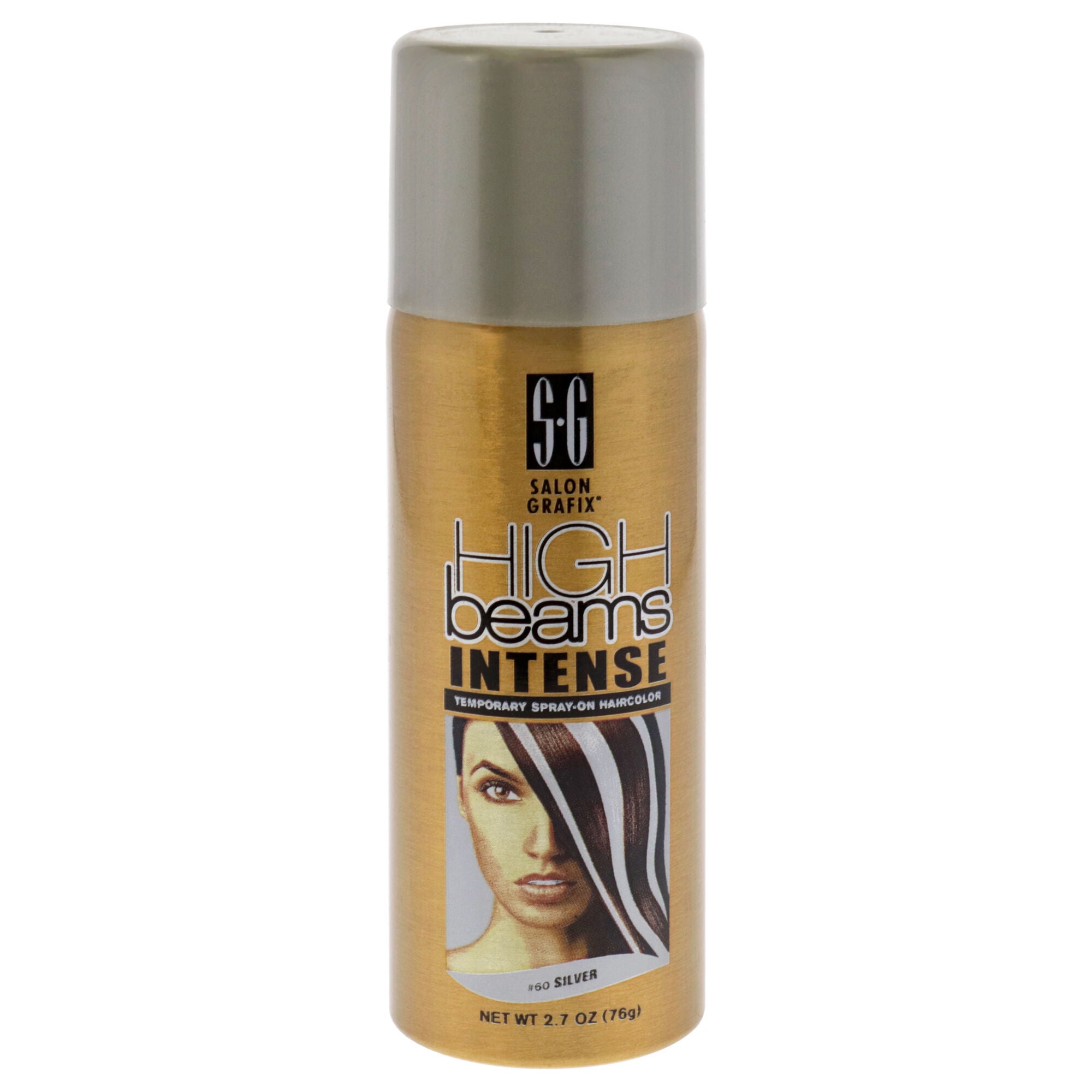 High Beams Intense Temporary Spray - 60 Silver by Salon Grafix for Unisex - 2.7 oz Hair Color, See Description, hi-res image number 0