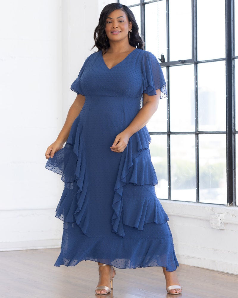 Flounce maxi dress clearance