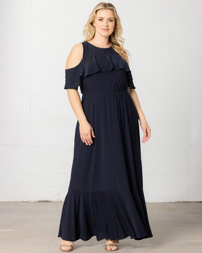 Piper Cold Shoulder Maxi Dress | Woman Within Piper Cold Shoulder Maxi Dress | Woman Within