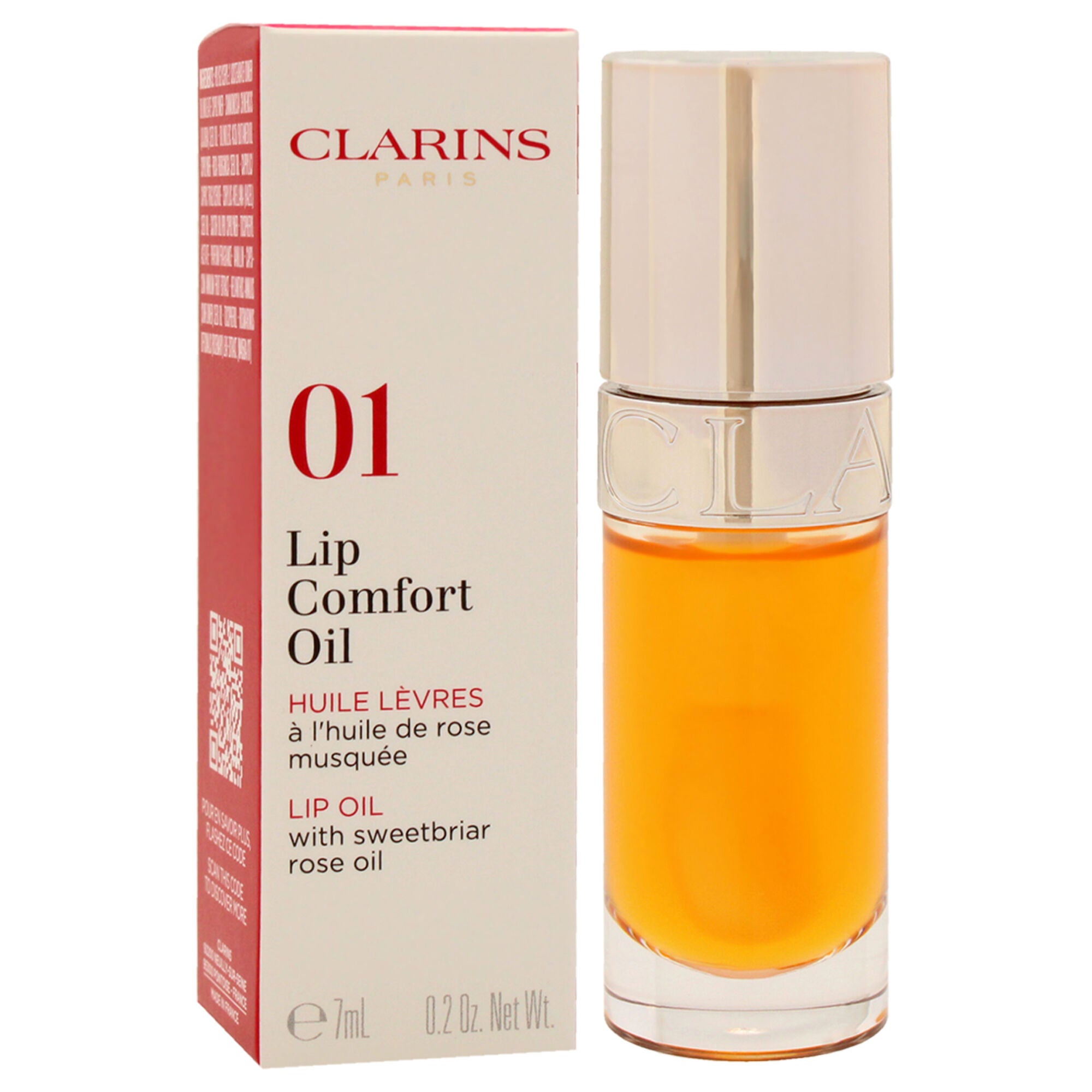 Lip Comfort Oil - 01 Honey by Clarins for Women - 0.2 oz Lip Oil, Yellow, alternate image number 2