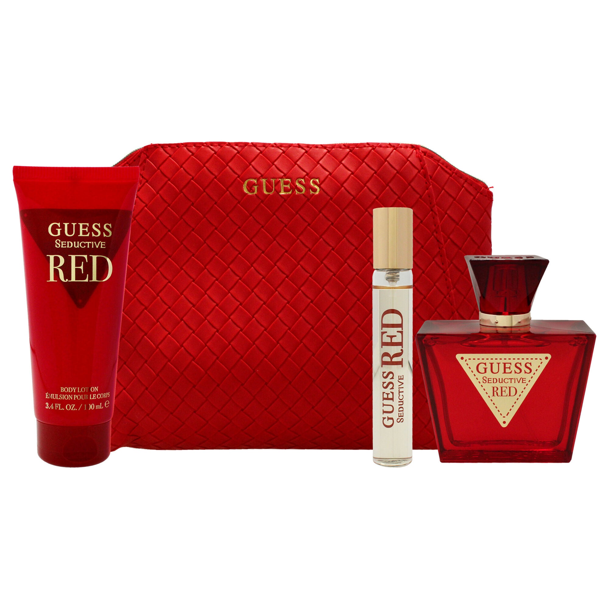 Guess Seductive Red by Guess for Women - 4 Pc Gift Set 2.5oz EDT Spray, 3.4oz Body Lotion, 0.5oz Travel EDT Spray, Pouch, See Description, alternate image number 4