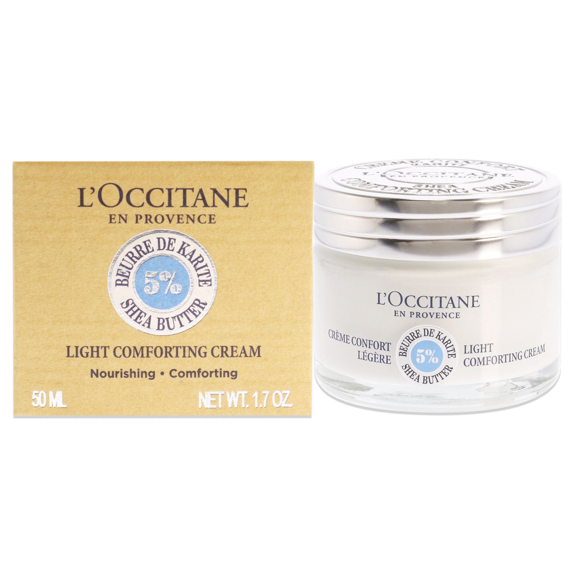 Shea Butter Light Comforting Cream by LOccitane for Unisex - 1.7 oz Cream, See Description, hi-res image number 0