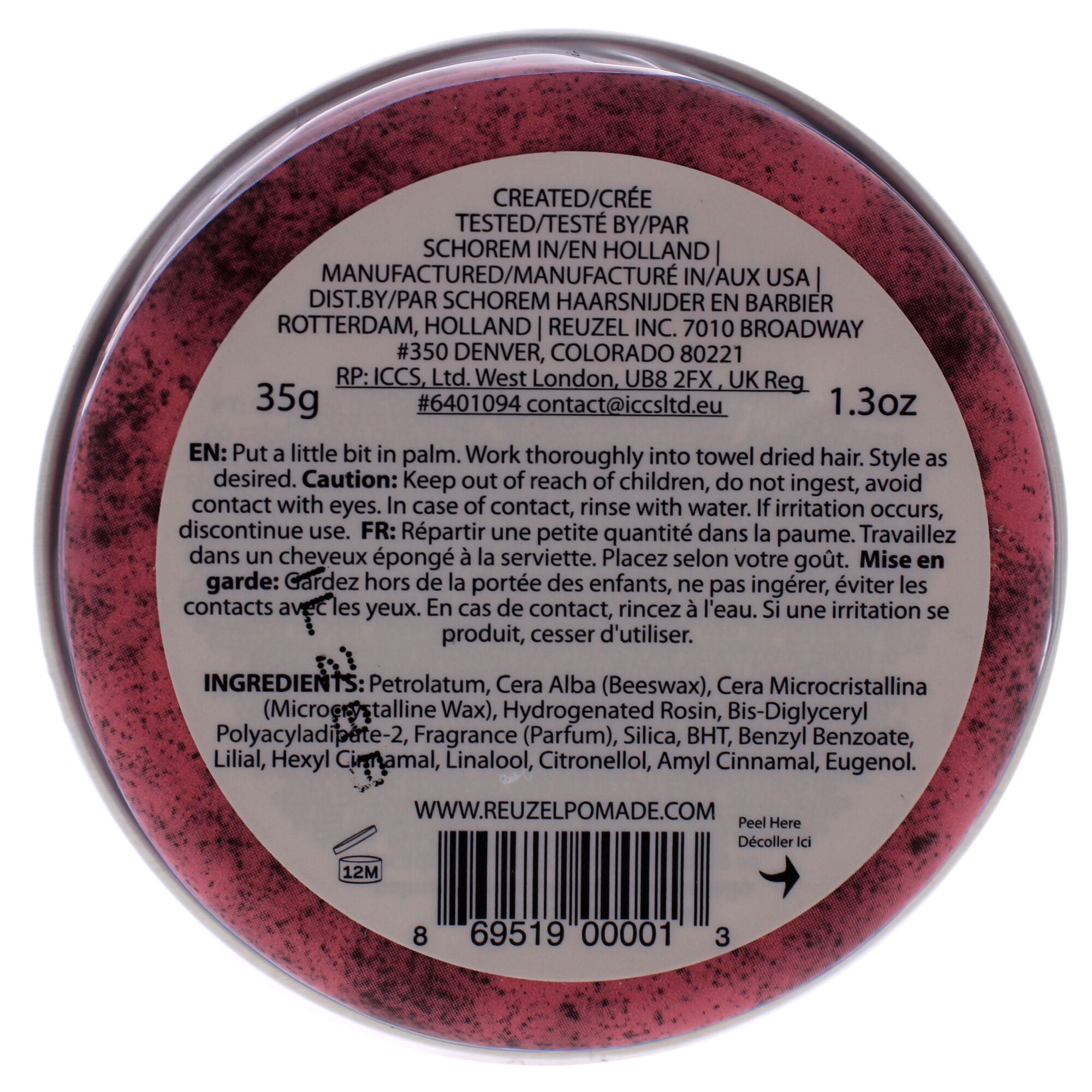 Pink Grease Heavy Hold Pomade by Reuzel for Men - 1.3 oz Pomade, , alternate image number 3