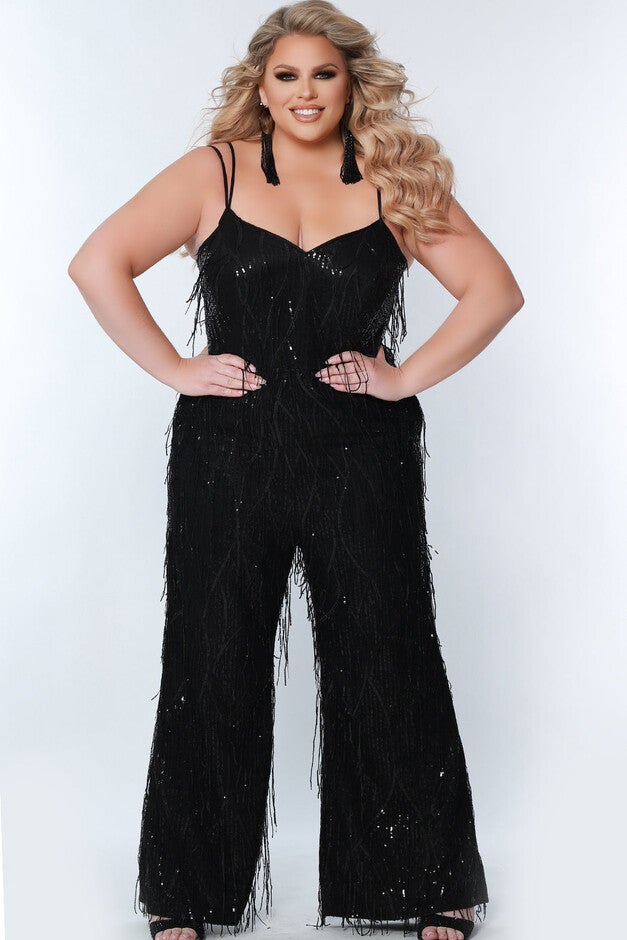 FRINGE IS IN JUMPSUIT, Black / Black, hi-res image number 0