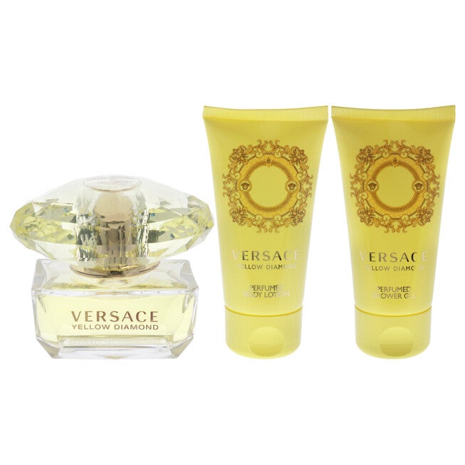 Versace Yellow Diamond by Versace for Women - 3 Pc Gift Set 1.7oz EDT Spray, 1.7oz Perfumed Shower Gel, 1.7oz Perfumed Body Lotion, , alternate image number null