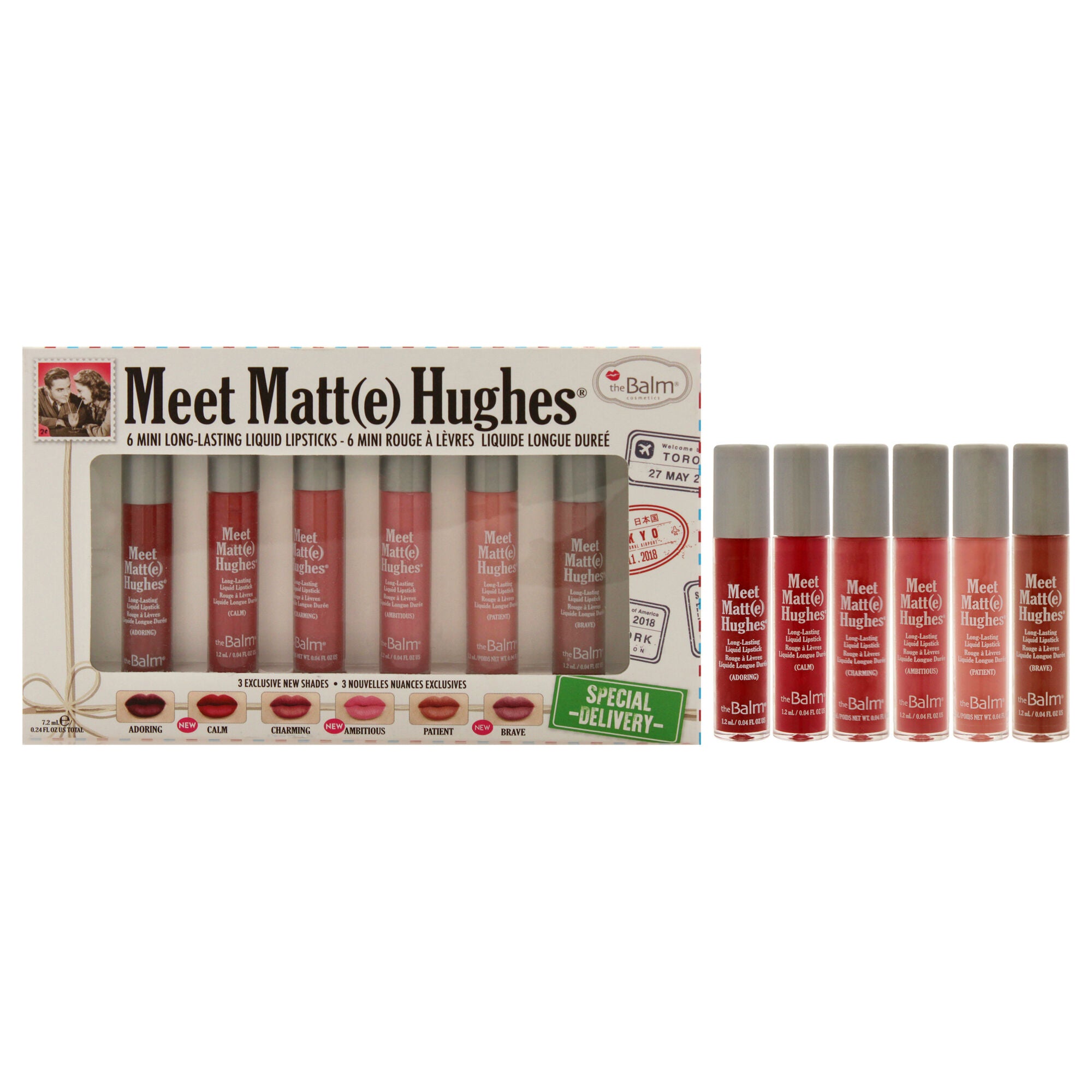 Meet Matte Hughes Mini Long-Lasting Liquid Lipsticks Set by the Balm for Women - 6 Pc 0.04oz, See Description, hi-res image number 0