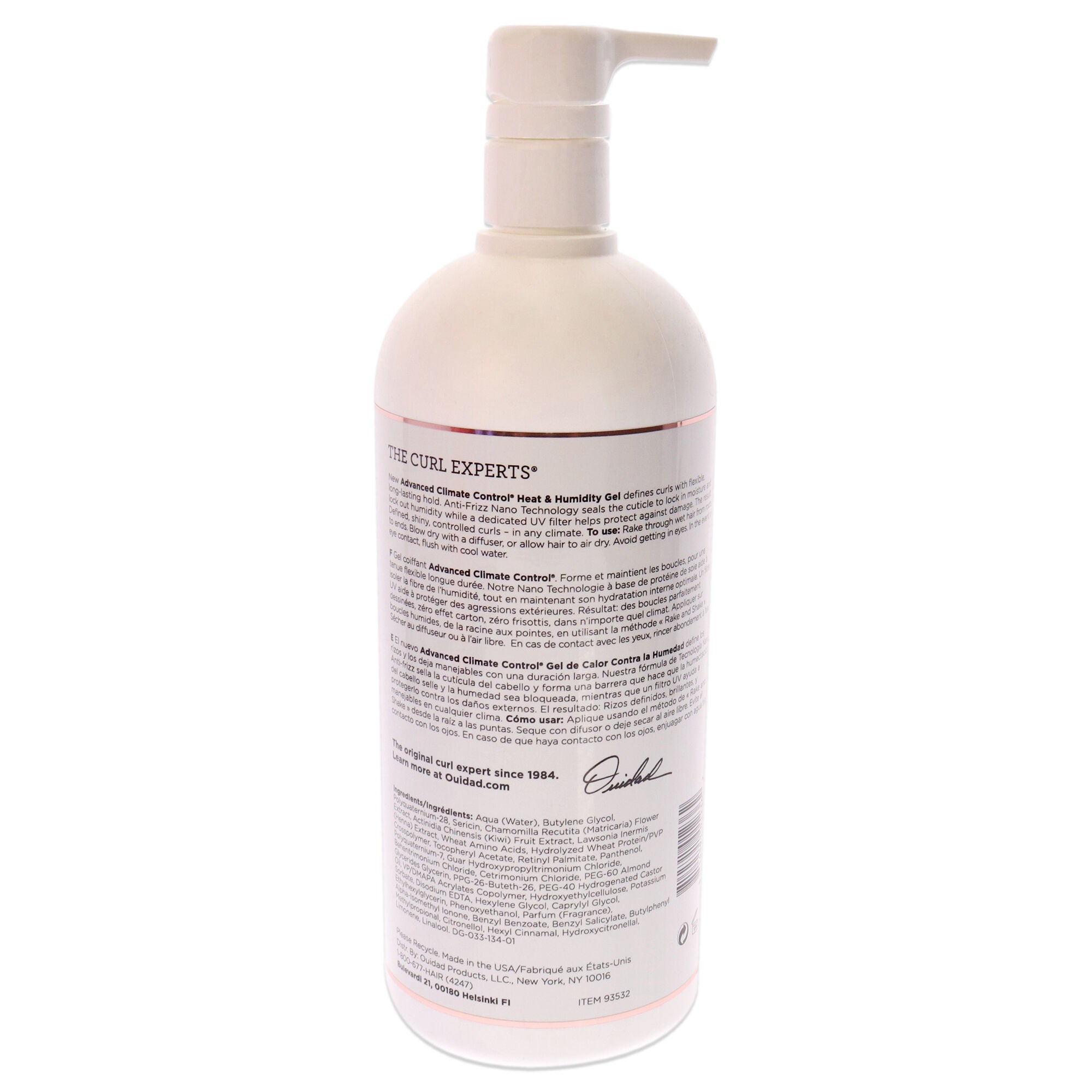 Advanced Climate Control Heat and Humidity Gel - Anti Frizz by Ouidad for Unisex - 33.8 oz Gel, See Description, alternate image number 2