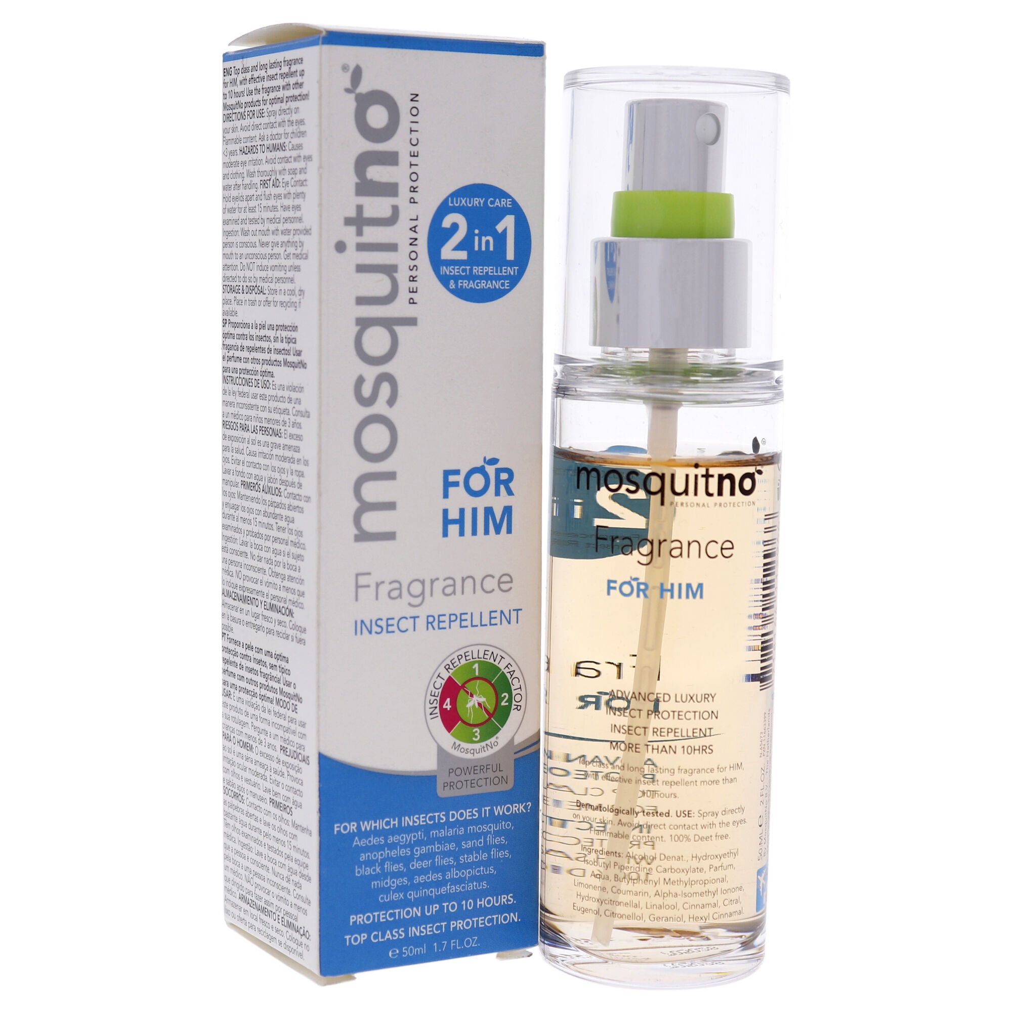 Mosquitno Fragrance For Him by Mosquitno for Men - 1.7 oz Body Spray, See Description, alternate image number 1
